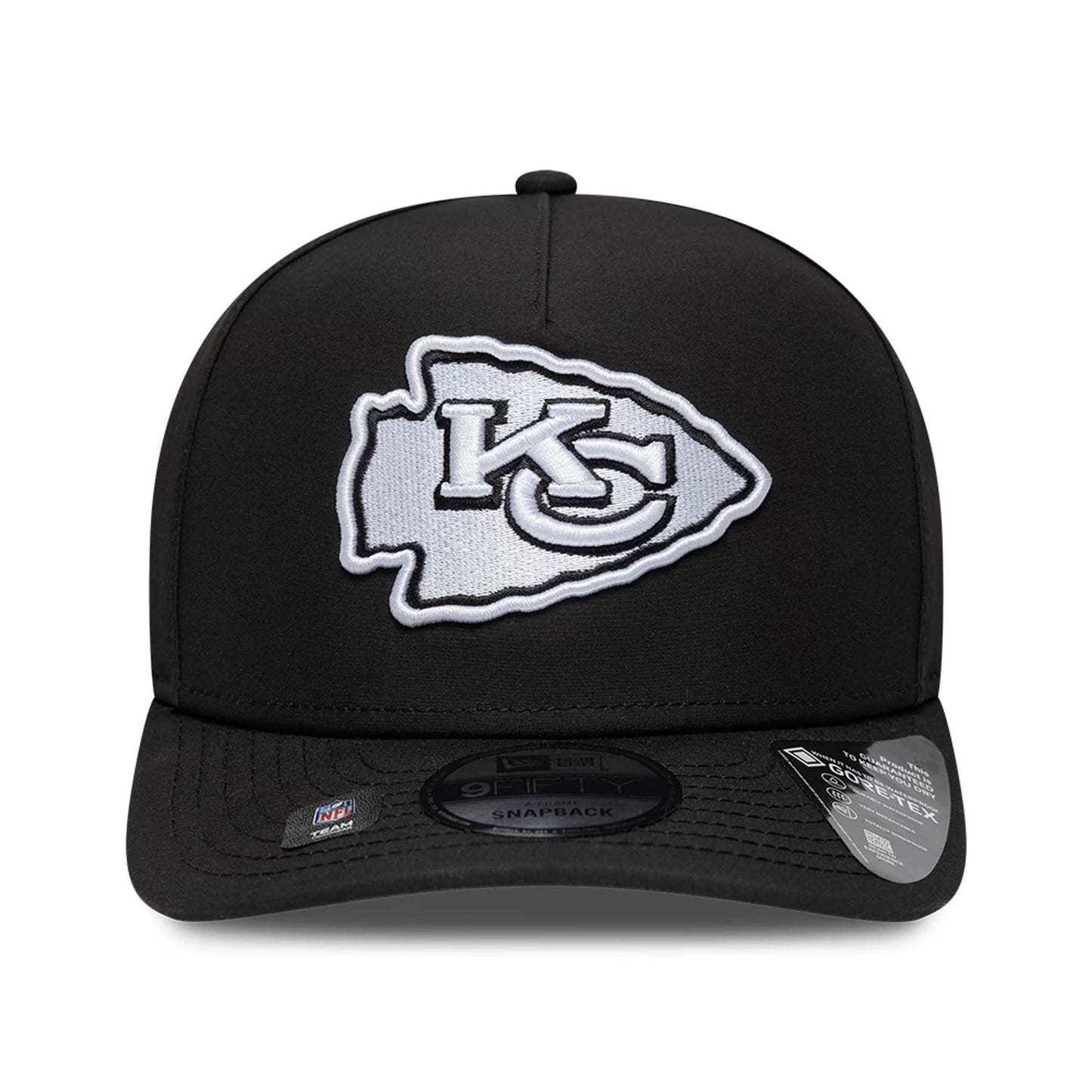 This is a Kansas City Chiefs NFL Gore-Tex Black 9FIFTY A-Frame Snapback Adjustable Cap 3