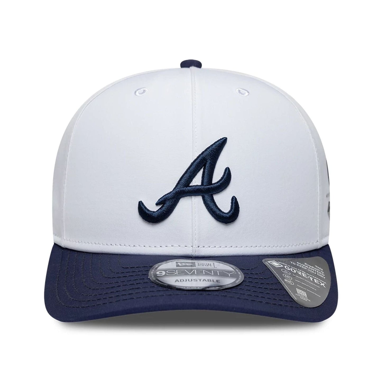 This is a Atlanta Braves MLB Gore-Tex Navy 9SEVENTY Stretch Snap Adjustable Cap 3