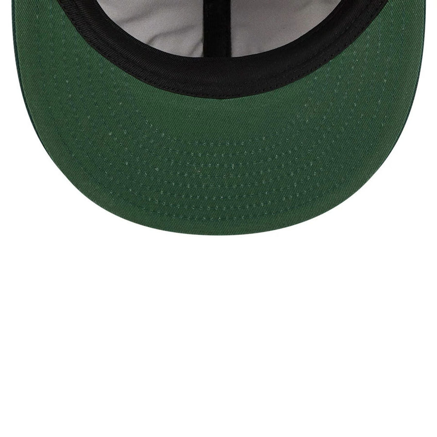 This is a Oakland Athletics Three Looms x MLB Wool Pinstripe Dark Green Retro Crown 9FIFTY Adjustable Cap 3