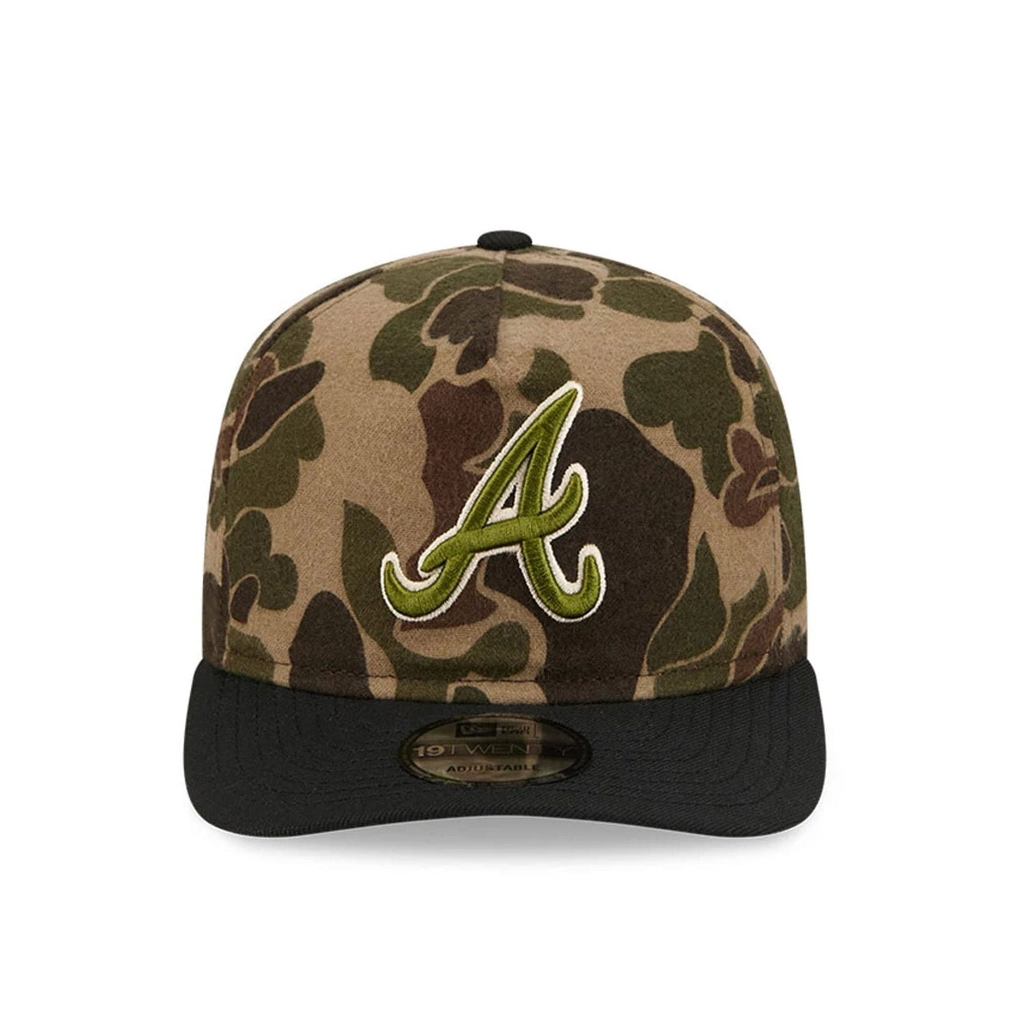 This is a Atlanta Braves Three Looms x MLB Wool Duck Camo 19TWENTY Adjustable Cap 3