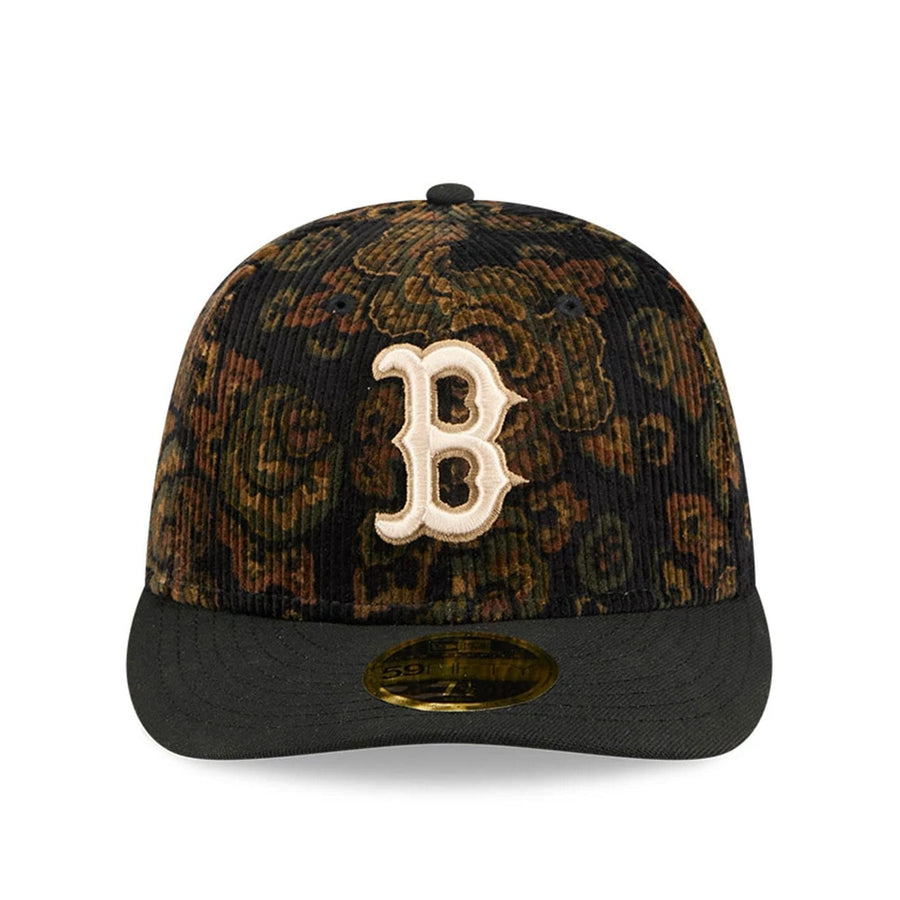 This is a Boston Red Sox Three Looms x MLB Floral Cord Black Low Profile 59FIFTY Fitted Cap 3