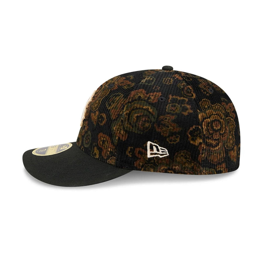 This is a Boston Red Sox Three Looms x MLB Floral Cord Black Low Profile 59FIFTY Fitted Cap 5