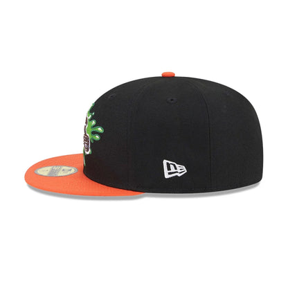 Pictured is this Cleveland Browns NFL x Nickelodeon black 59FIFTY Fitted cap. 6