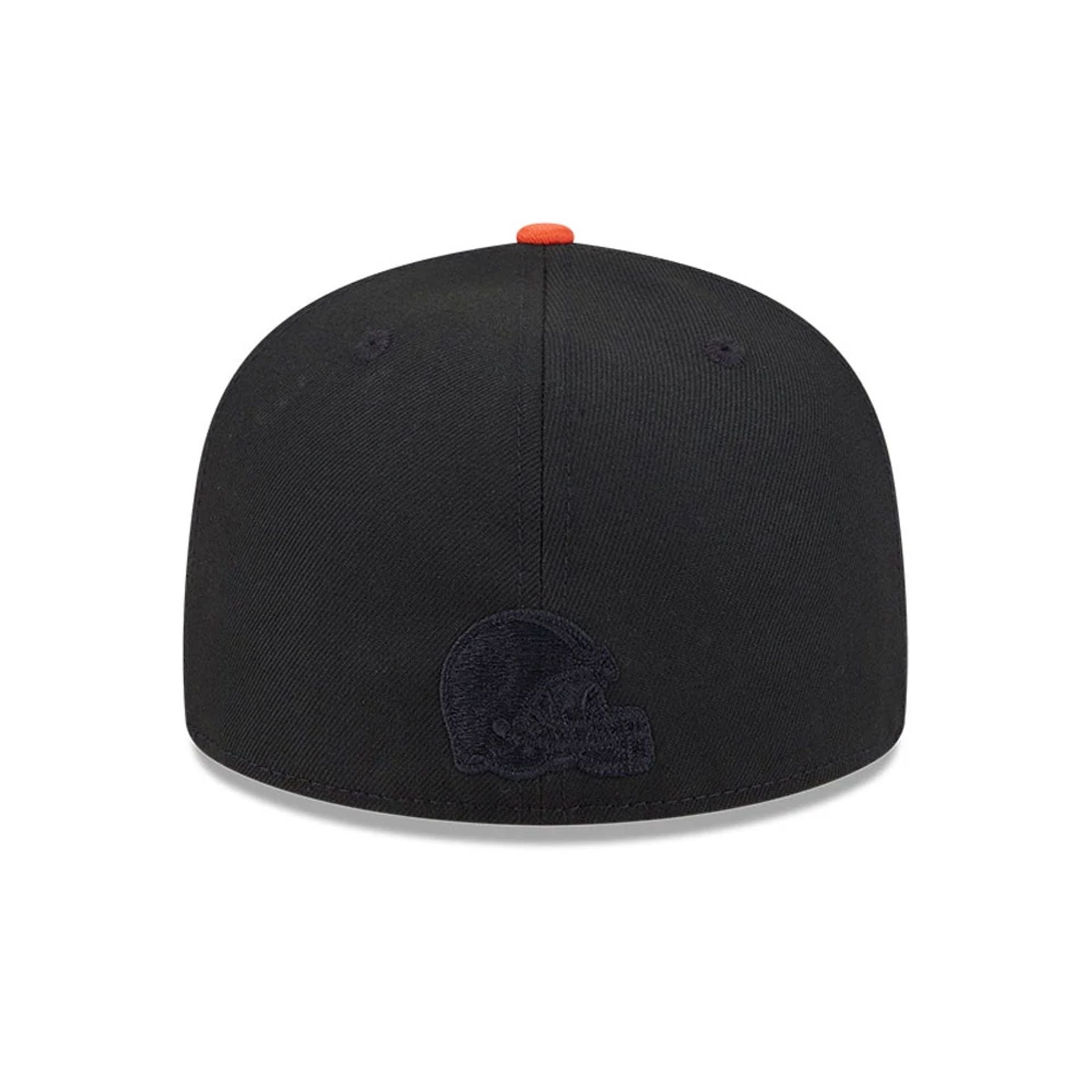 Pictured is this Cleveland Browns NFL x Nickelodeon black 59FIFTY Fitted cap. 5