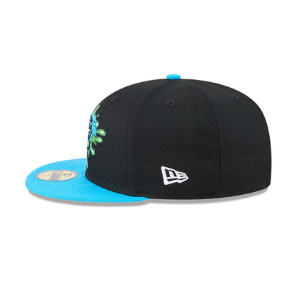 Pictured is this Carolina Panthers NFL x Nickelodeon black 59FIFTY Fitted cap. 6