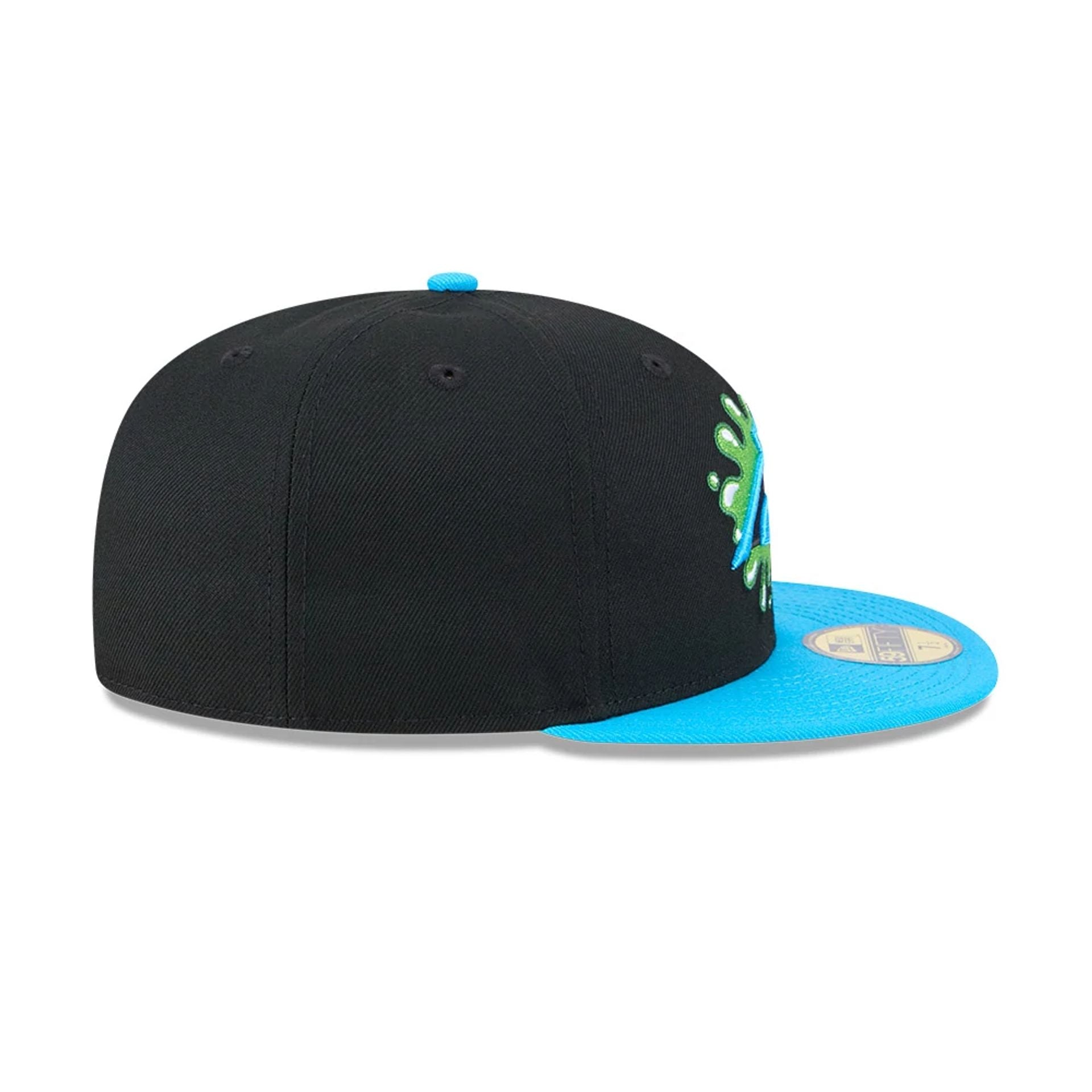 Pictured is this Carolina Panthers NFL x Nickelodeon black 59FIFTY Fitted cap. 7