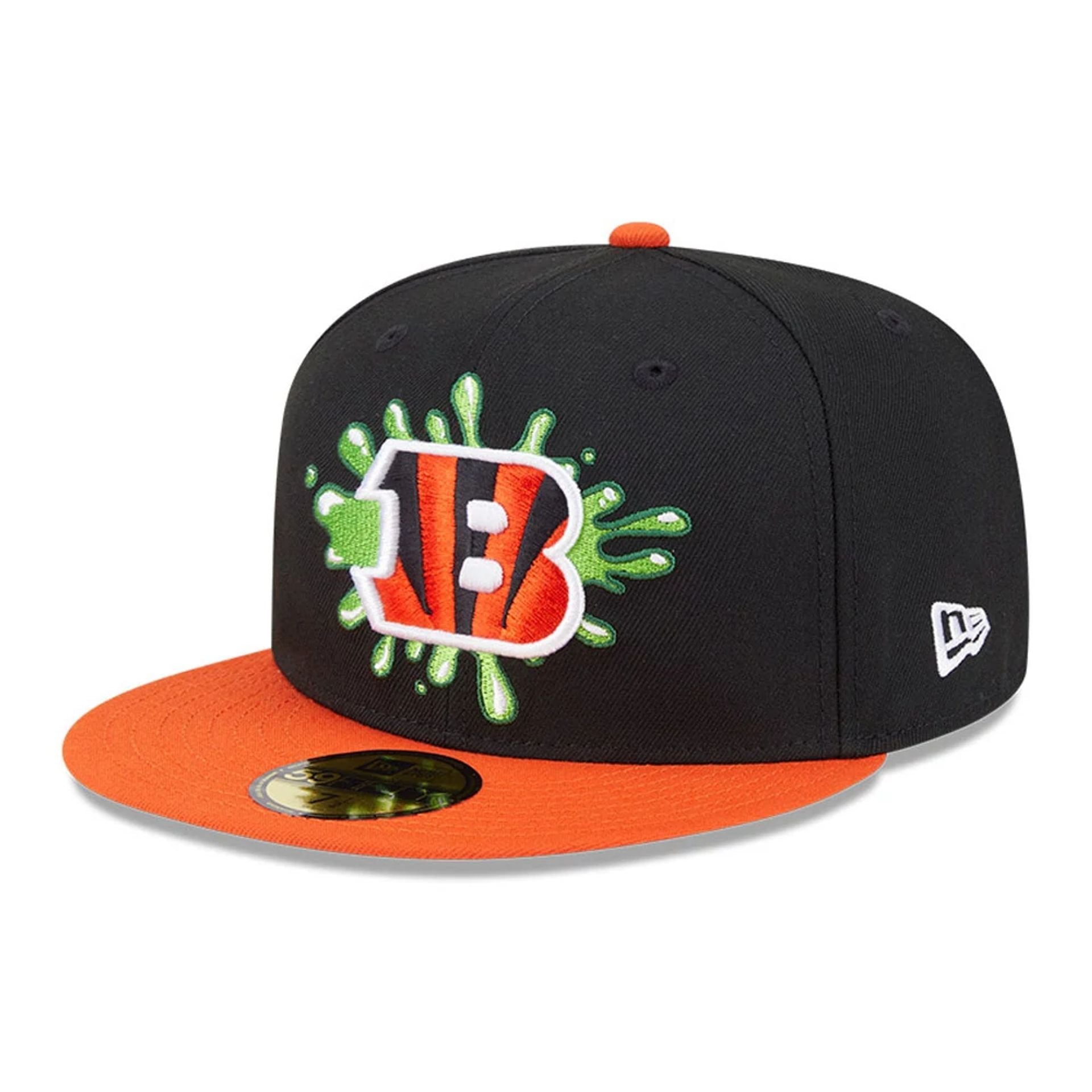 Pictured is this Cincinnati Bengals NFL x Nickelodeon black 59FIFTY Fitted cap. 1