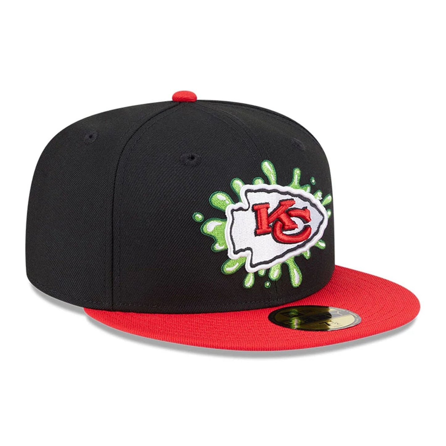 Pictured is this Kansas City Chiefs NFL x Nickelodeon black 59FIFTY Fitted cap. 4