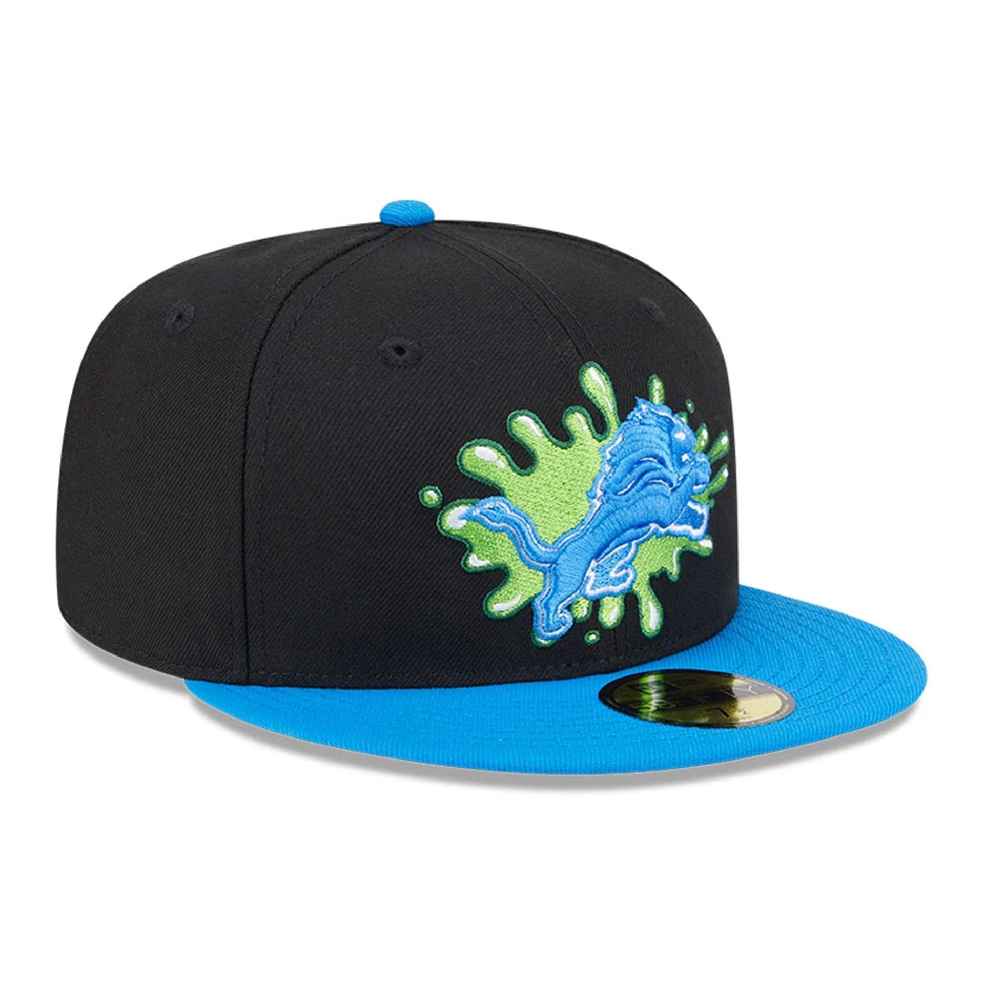 Pictured is this Detroit Lions NFL x Nickelodeon black 59FIFTY Fitted cap. 4