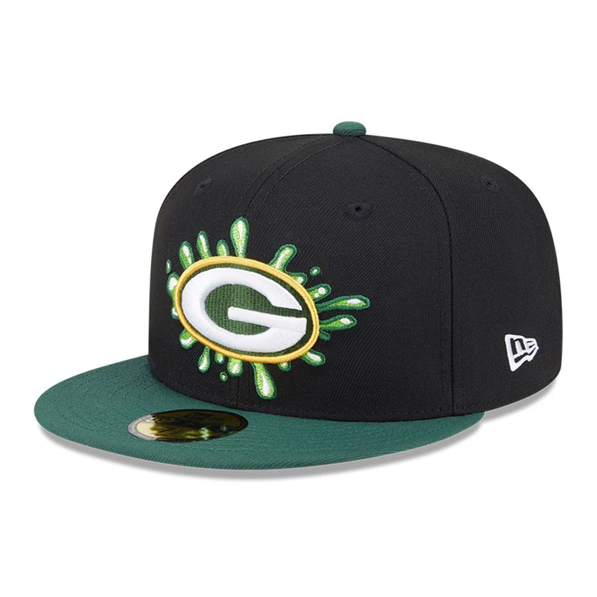 Pictured is this Green Bay Packers NFL x Nickelodeon black 59FIFTY Fitted cap. 1