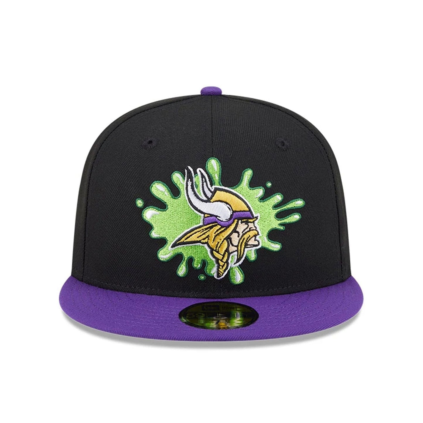 Pictured is this Minnesota Vikings NFL x Nickelodeon black 59FIFTY Fitted cap. 3