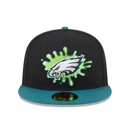 Pictured is this Philadelphia Eagles NFL x Nickelodeon black 59FIFTY Fitted cap. 3