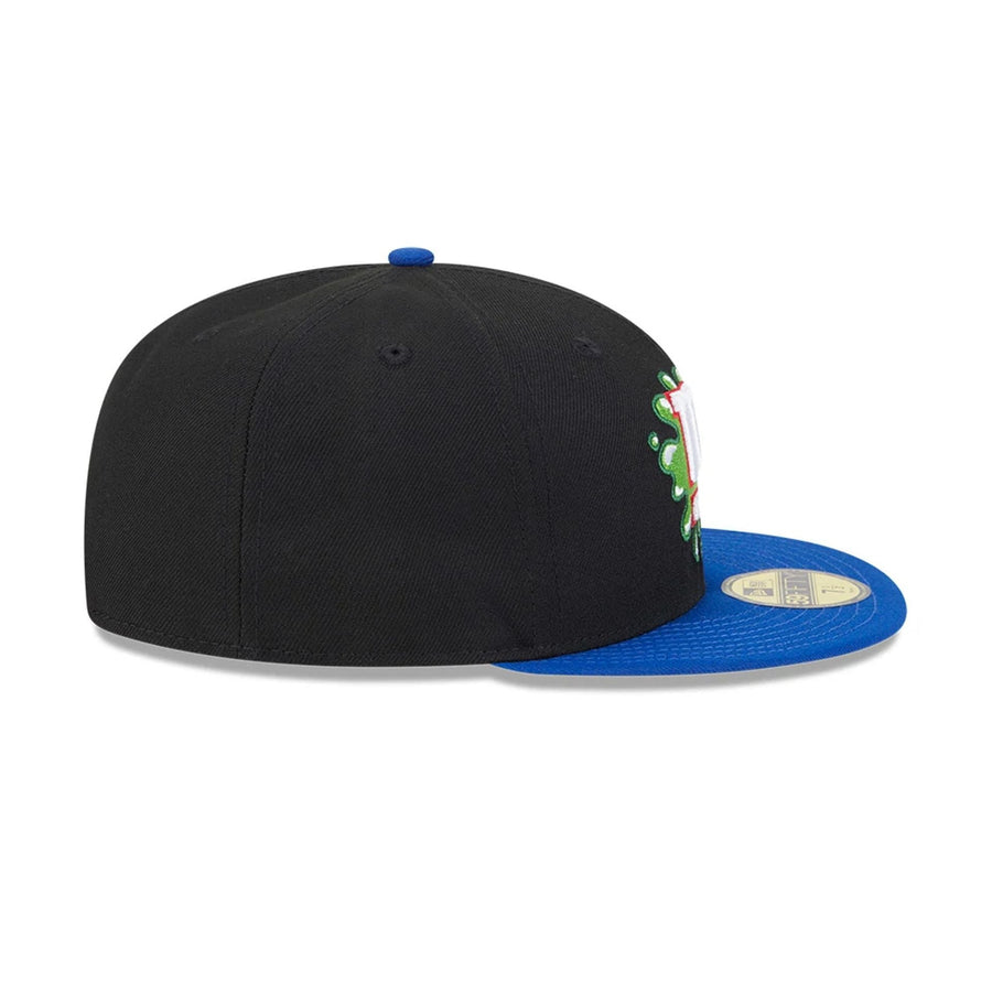 Pictured is this New York Giants NFL x Nickelodeon black 59FIFTY Fitted cap. 6