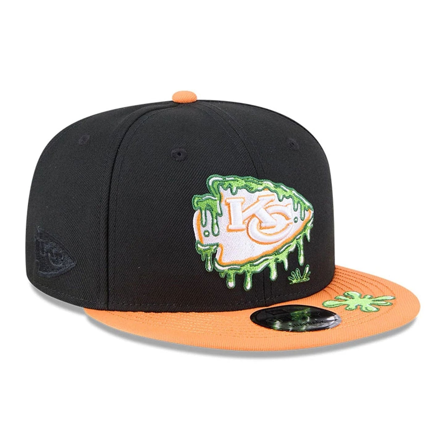Pictured is this Kansas City Chiefs NFL x Nickelodeon black 9FIFTY Snapback cap. 4