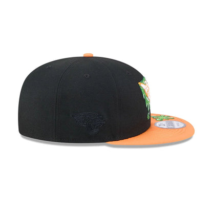 Pictured is this Jacksonville Jaguars NFL x Nickelodeon black 9FIFTY Snapback cap. 6