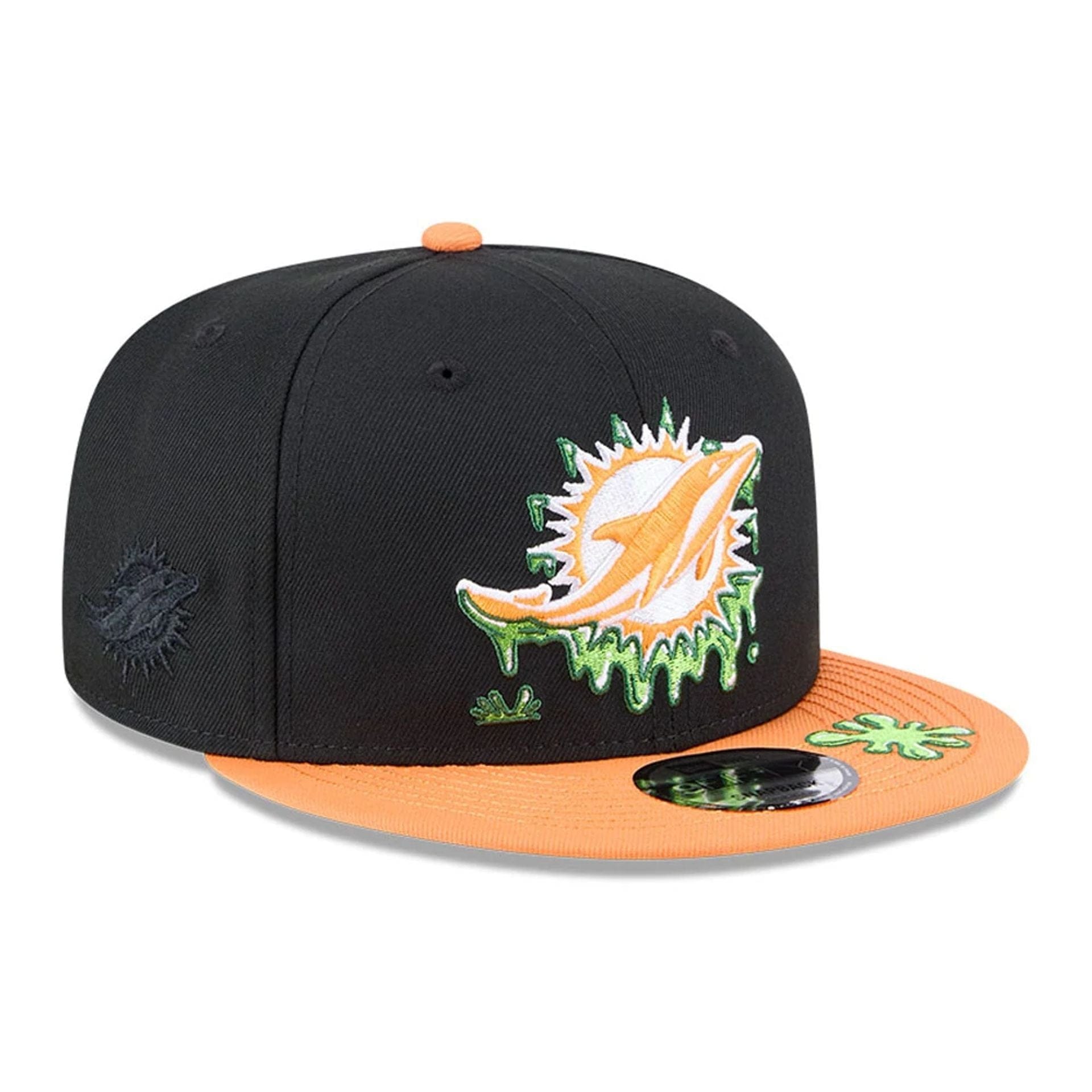 Pictured is this Miami Dolphins NFL x Nickelodeon black 9FIFTY Snapback cap. 4