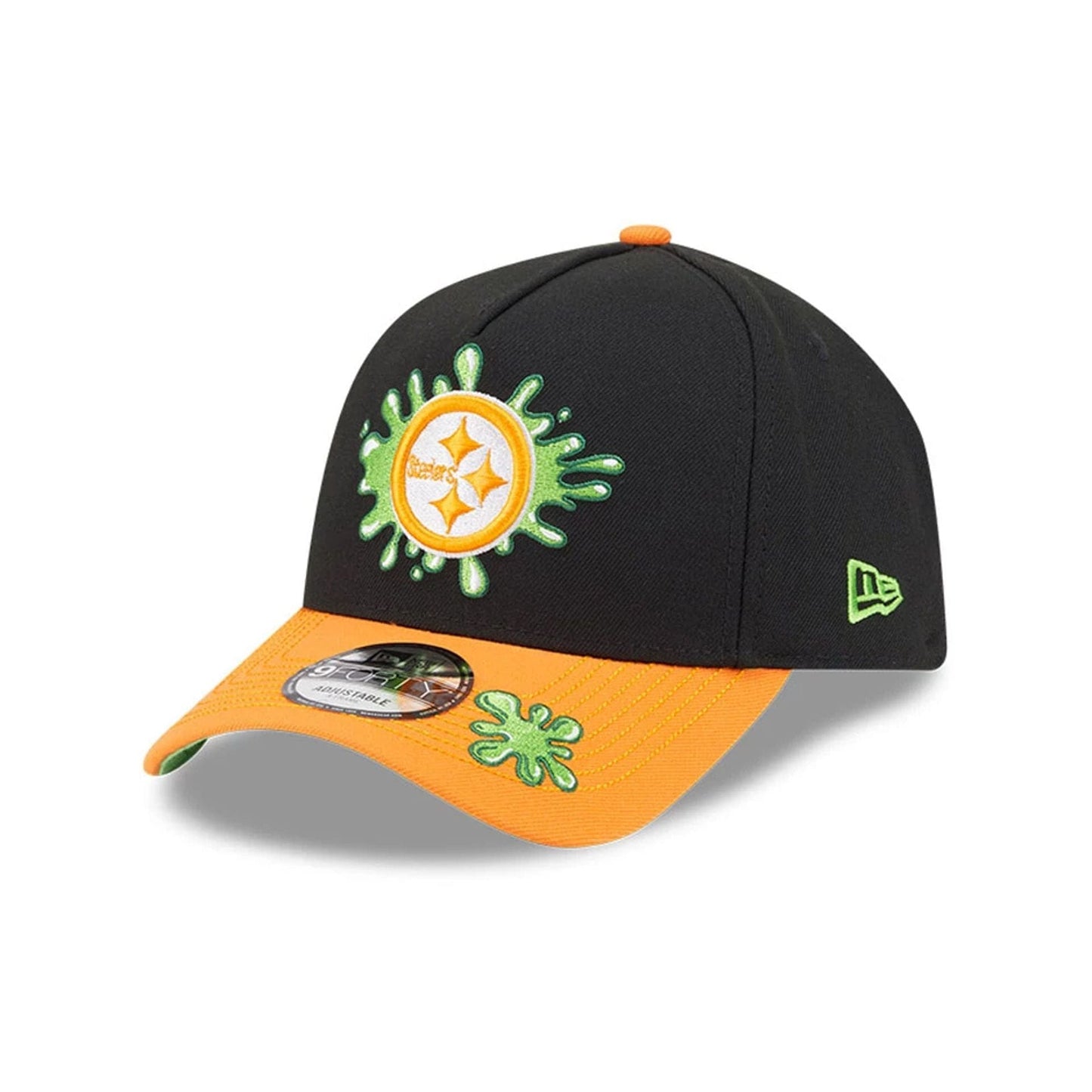 Pictured is this Pittsburgh Steelers NFL x Nickelodeon black 9FORTY A-Frame cap. 1