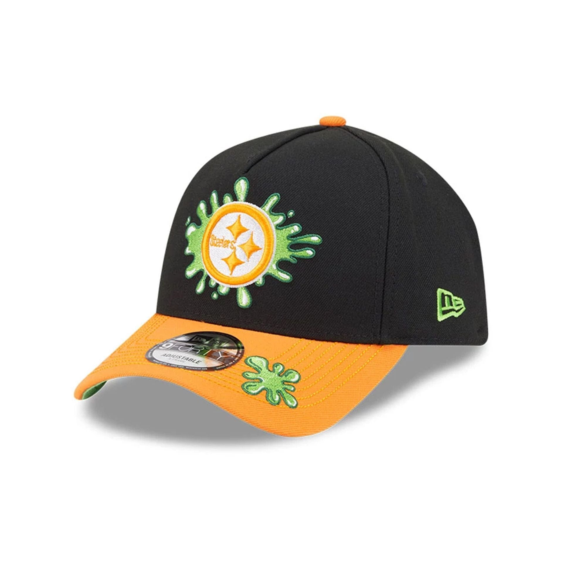 Pictured is this Pittsburgh Steelers NFL x Nickelodeon black 9FORTY A-Frame cap. 1