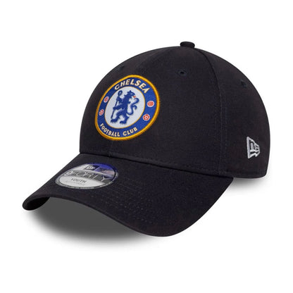 Pictured is this Youth Core Chelsea FC Lion Crest 9FORTY in blue. 1