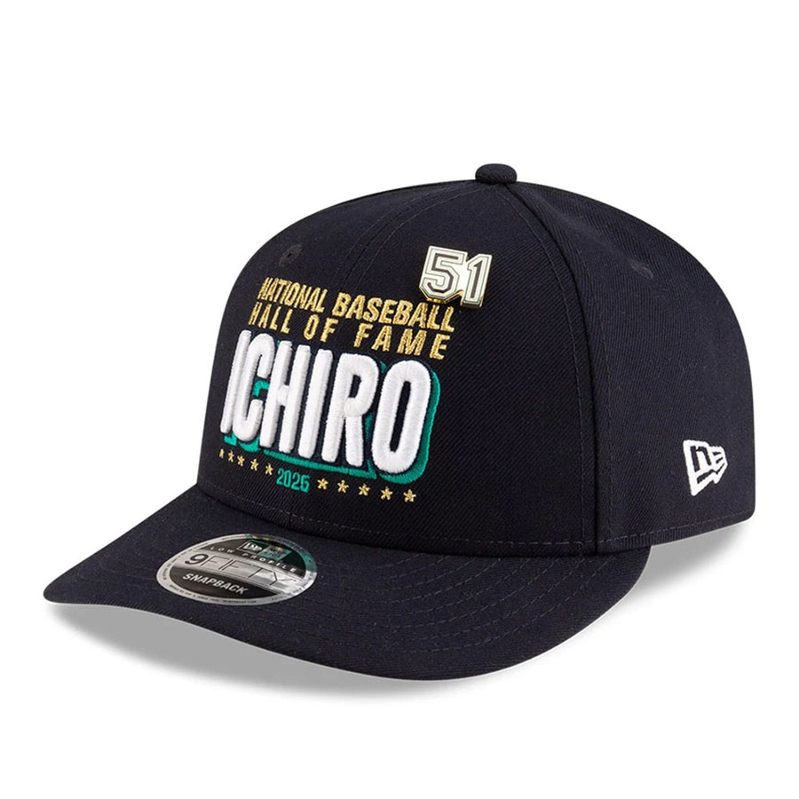 This is a Seattle Mariners MLB 2025 Ichiro Hall Of Fame Navy Low Profile 9FIFTY Snapback Adjustable Cap 4