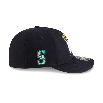 This is a Seattle Mariners MLB 2025 Ichiro Hall Of Fame Navy Low Profile 9FIFTY Snapback Adjustable Cap 5