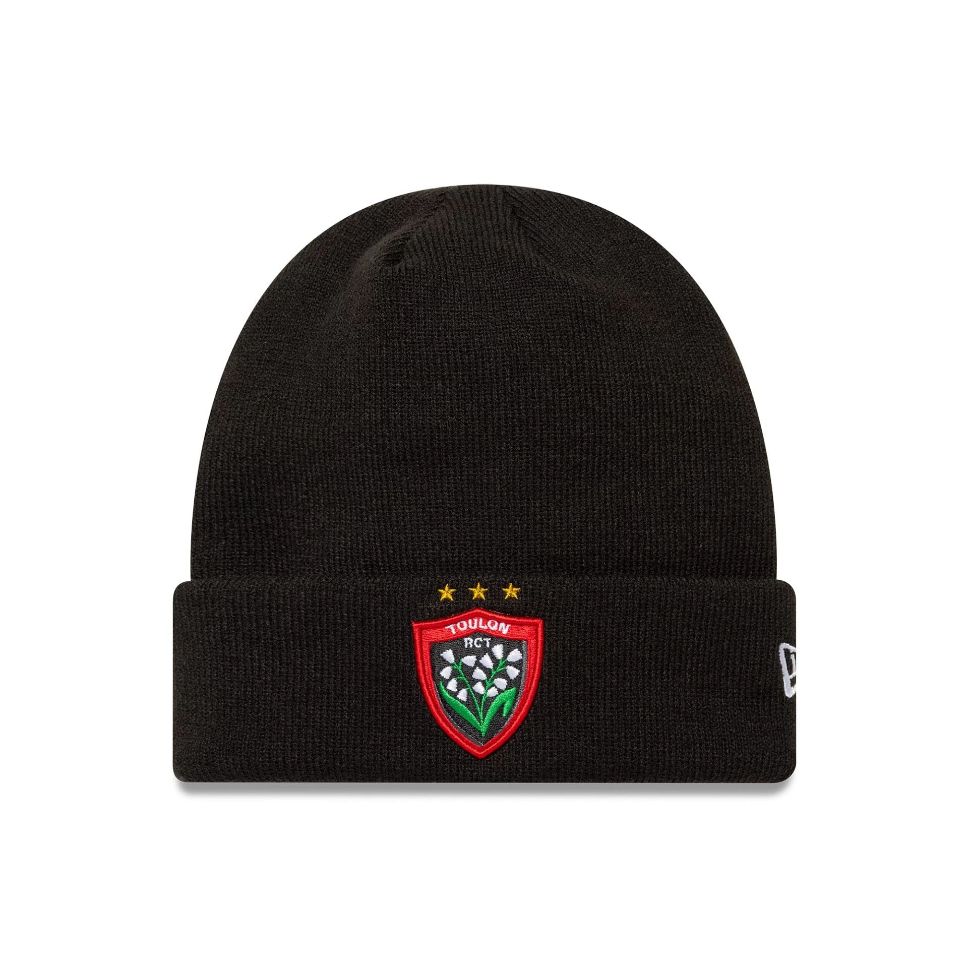 This is a RC Toulonnais Core Black Cuff knit Beanie Hat 1