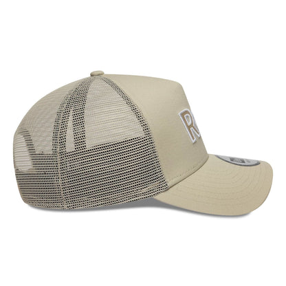 This is a RC Toulonnais Rct Light Beige 9FORTY E-Frame Trucker Adjustable Cap 5