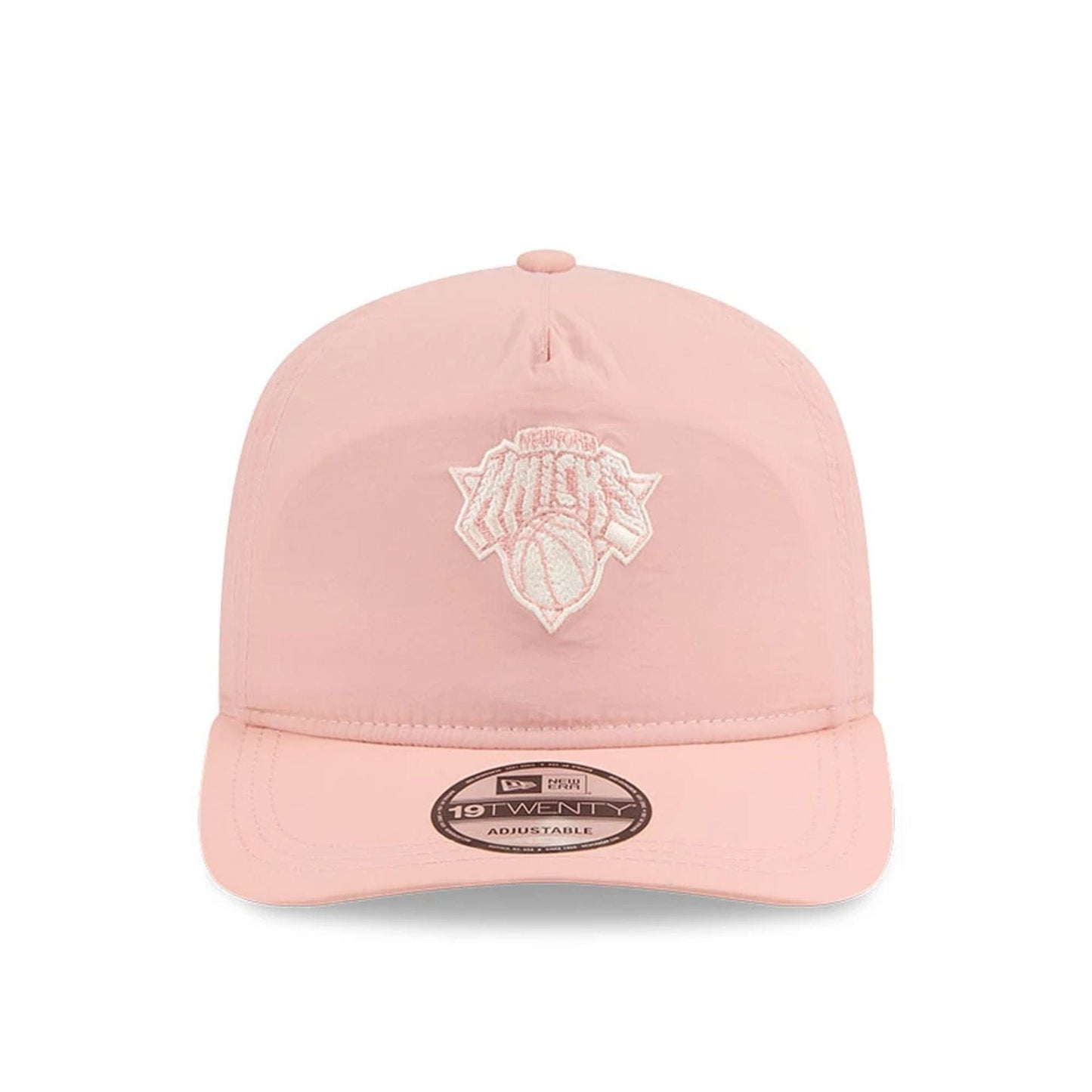 This is a New York Knicks Blush Crinkle Pastel Pink 19TWENTY Adjustable Cap 2