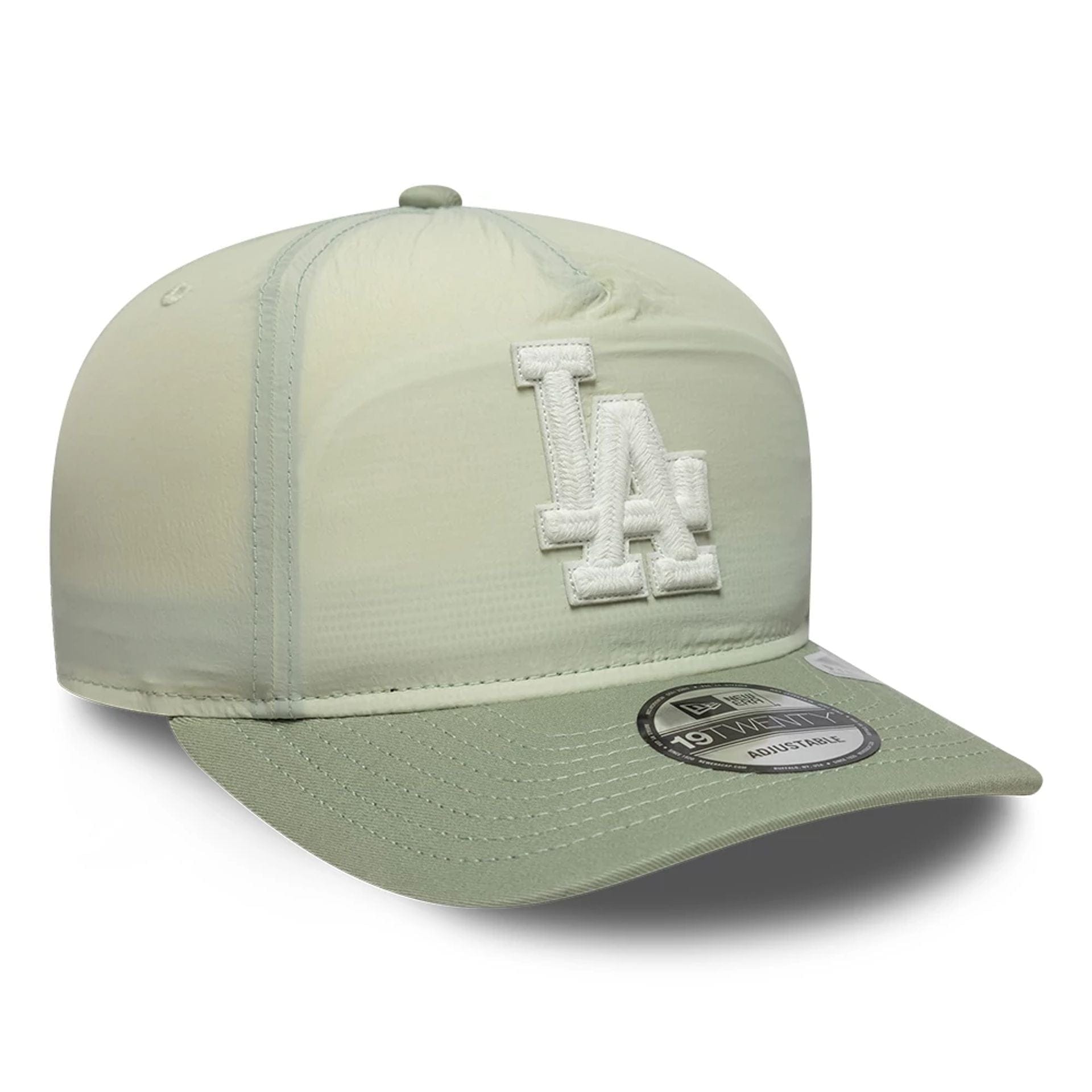 This is a LA Dodgers Crinkle Pastel Green 19TWENTY Adjustable Cap 3