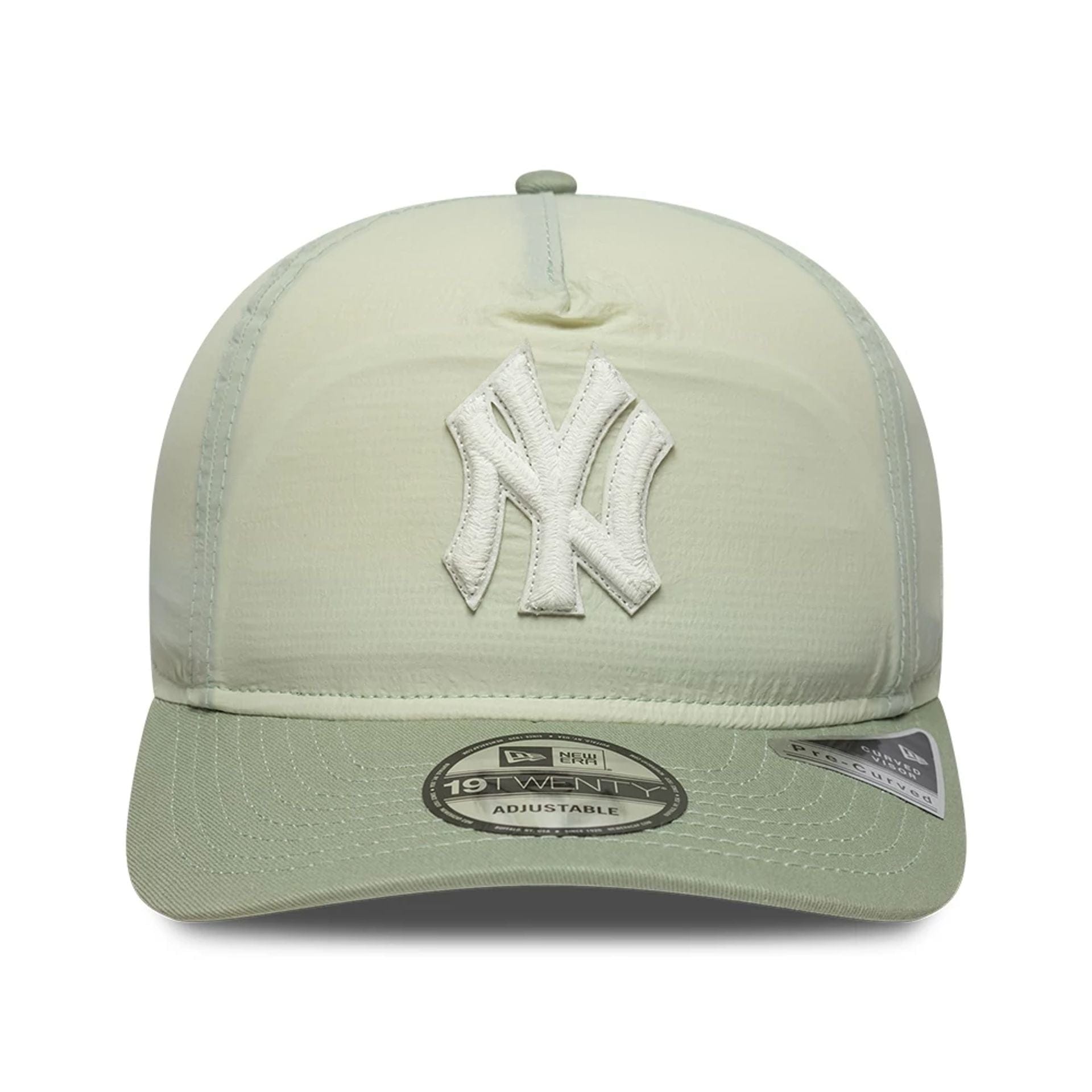 This is a New York Yankees Crinkle Pastel Green 19TWENTY Adjustable Cap 2