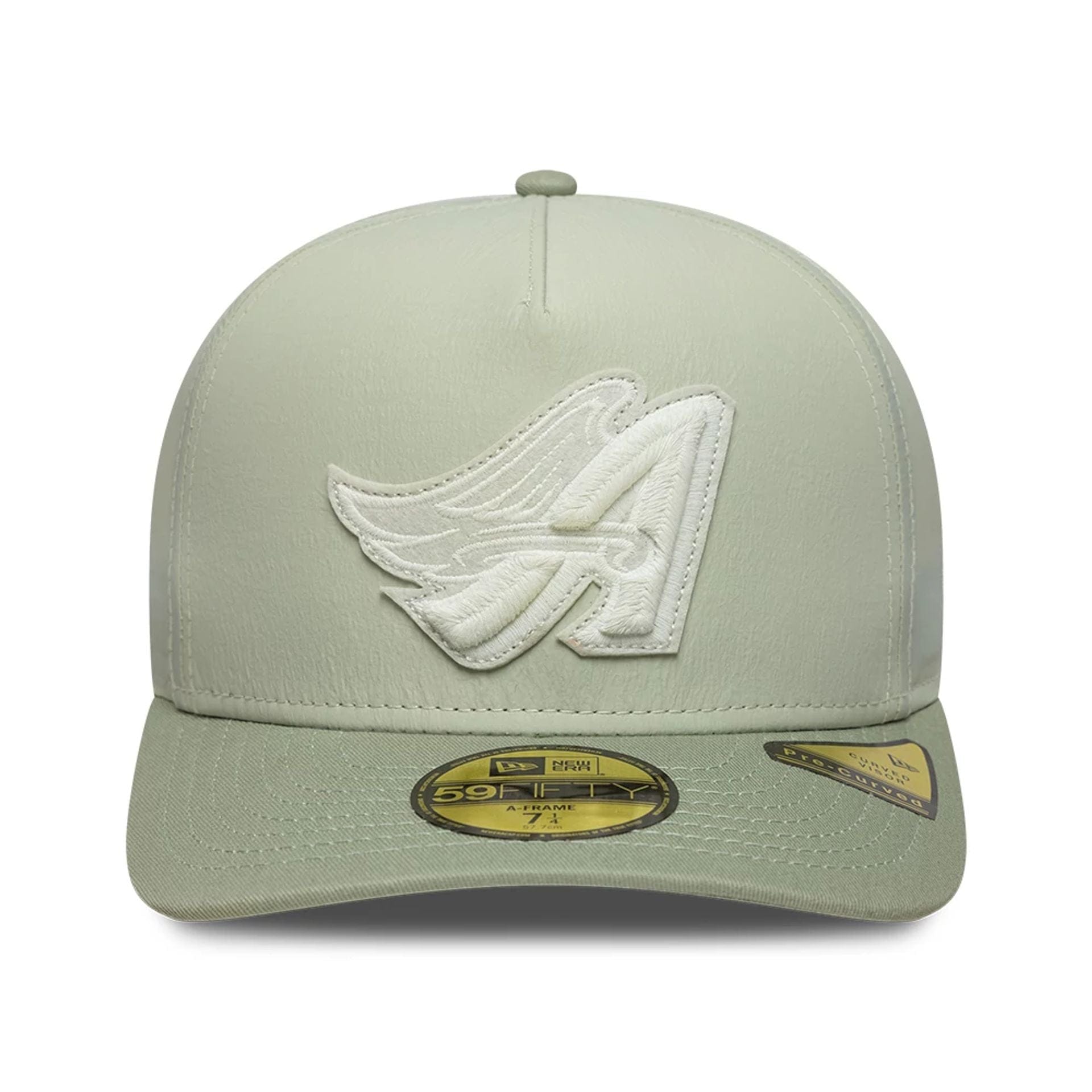 This is a LA Angels Crinkle Pastel Green 59FIFTY A-Frame Fitted Cap 2