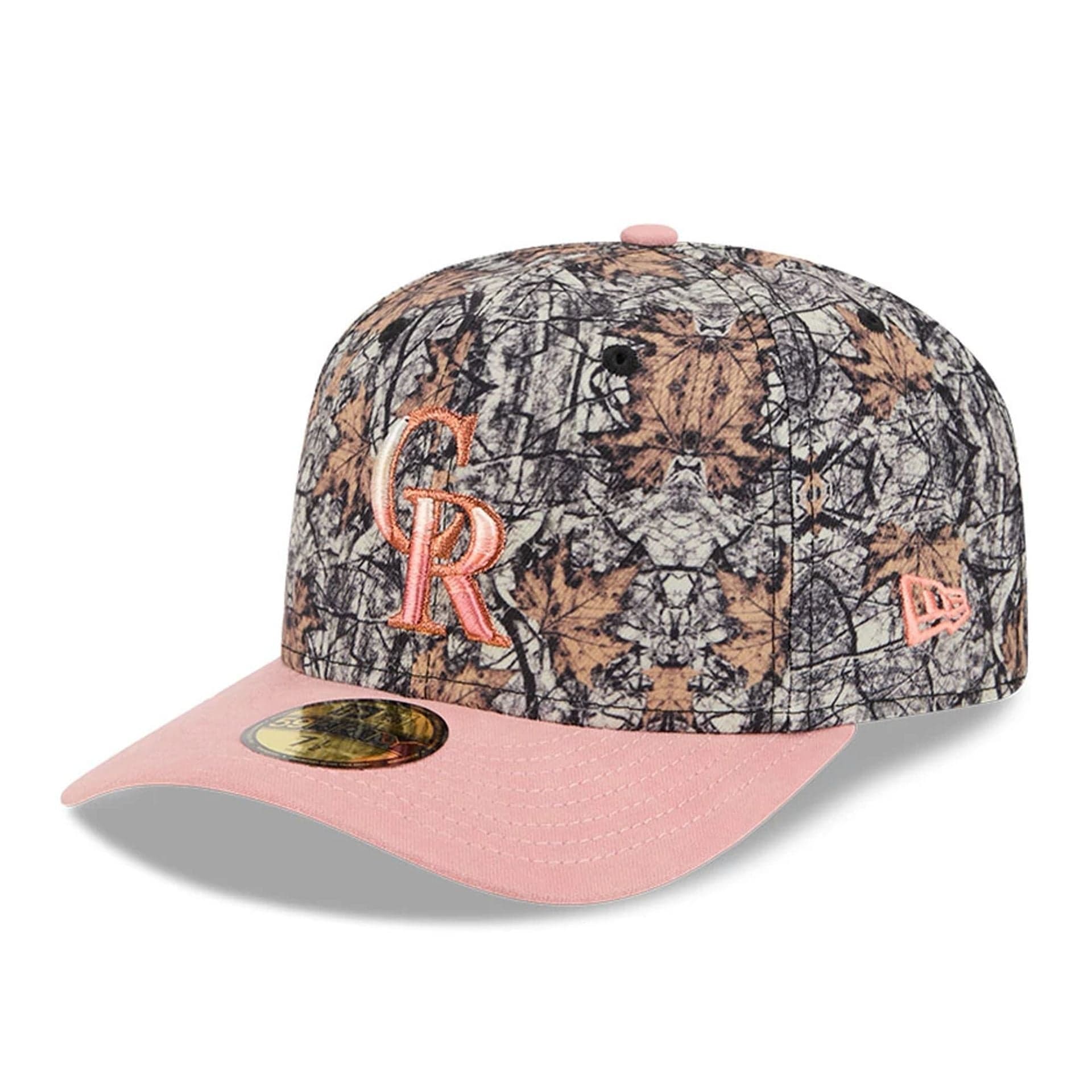 This is a Colorado Rockies Gradient Real Tree All Over Print 59FIFTY Fitted Cap 4