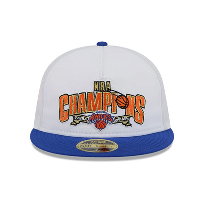 This is a New York Knicks NBA Champions White Retro Crown 59FIFTY Fitted Cap 3