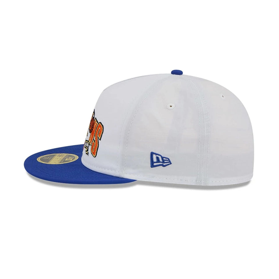 This is a New York Knicks NBA Champions White Retro Crown 59FIFTY Fitted Cap 5