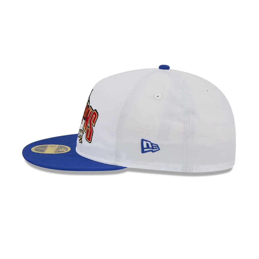 This is a Philadelphia 76ers NBA Champions White Retro Crown 59FIFTY Fitted Cap 6
