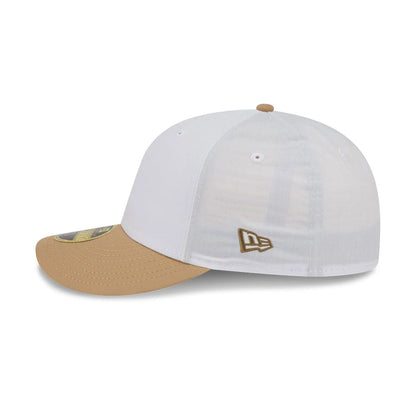 This is a New Era Open White & Beige Low Profile 59FIFTY Fitted Cap 4