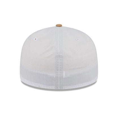This is a New Era Open White & Beige Low Profile 59FIFTY Fitted Cap 6