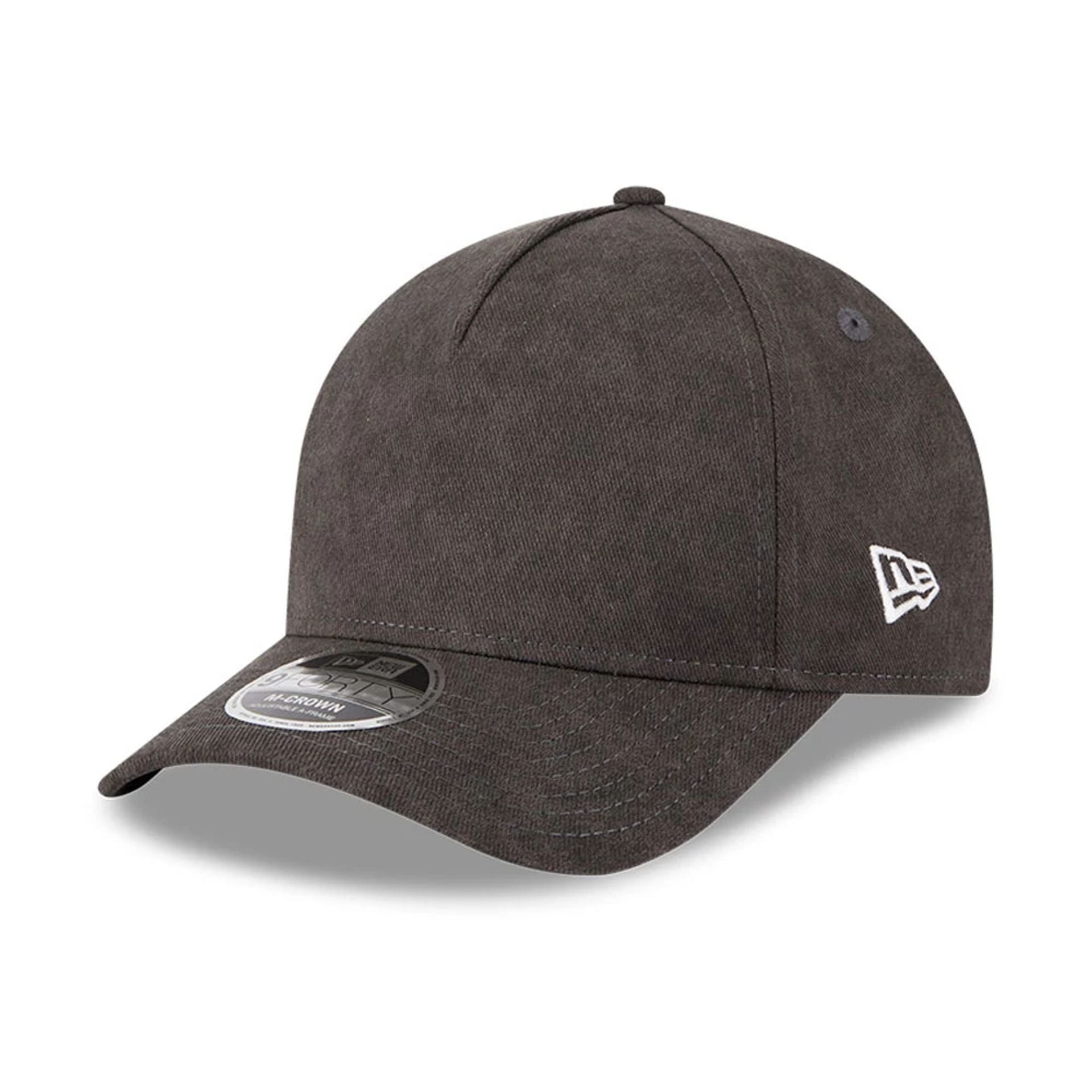 This is a New Era Black 9FORTY M-Crown A-Frame Adjustable Cap 1