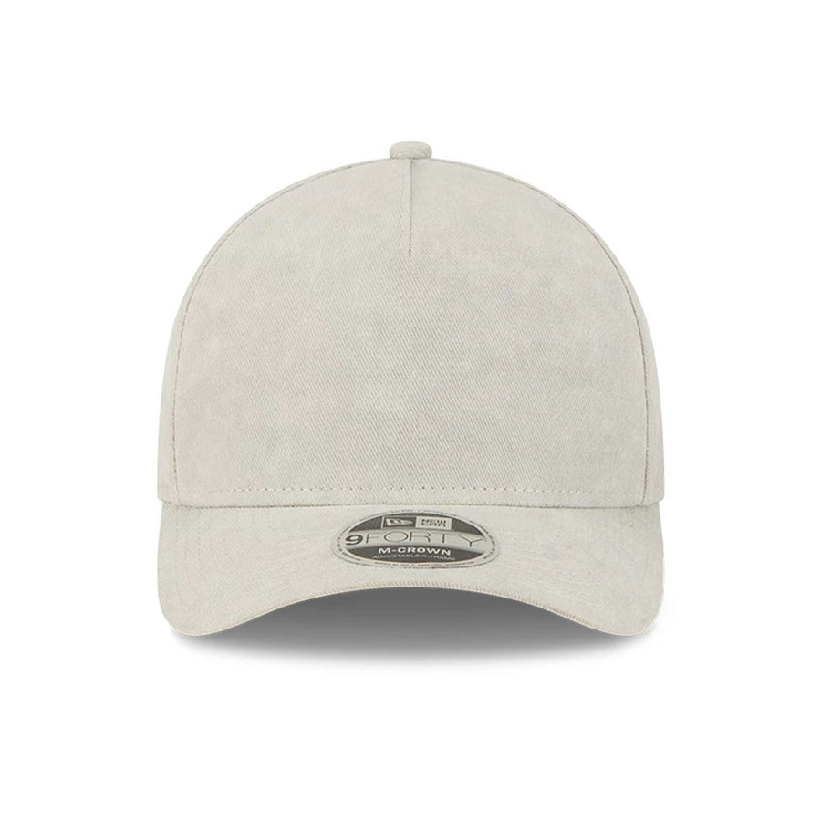 This is a New Era Light Beige 9FORTY M-Crown A-Frame Adjustable Cap 3