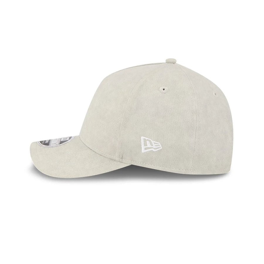 This is a New Era Light Beige 9FORTY M-Crown A-Frame Adjustable Cap 5