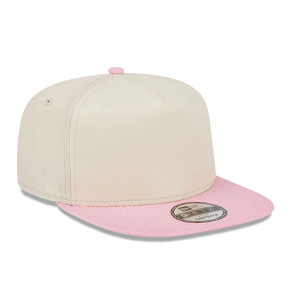 This is a New Era Cream & Pink 9FIFTY A-Frame Snapback Adjustable Cap 3