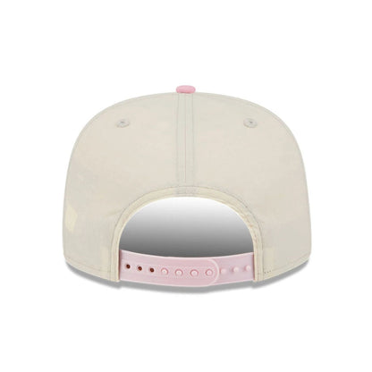 This is a New Era Cream & Pink 9FIFTY A-Frame Snapback Adjustable Cap 6