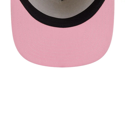 This is a New Era Cream & Pink 9FIFTY A-Frame Snapback Adjustable Cap 7