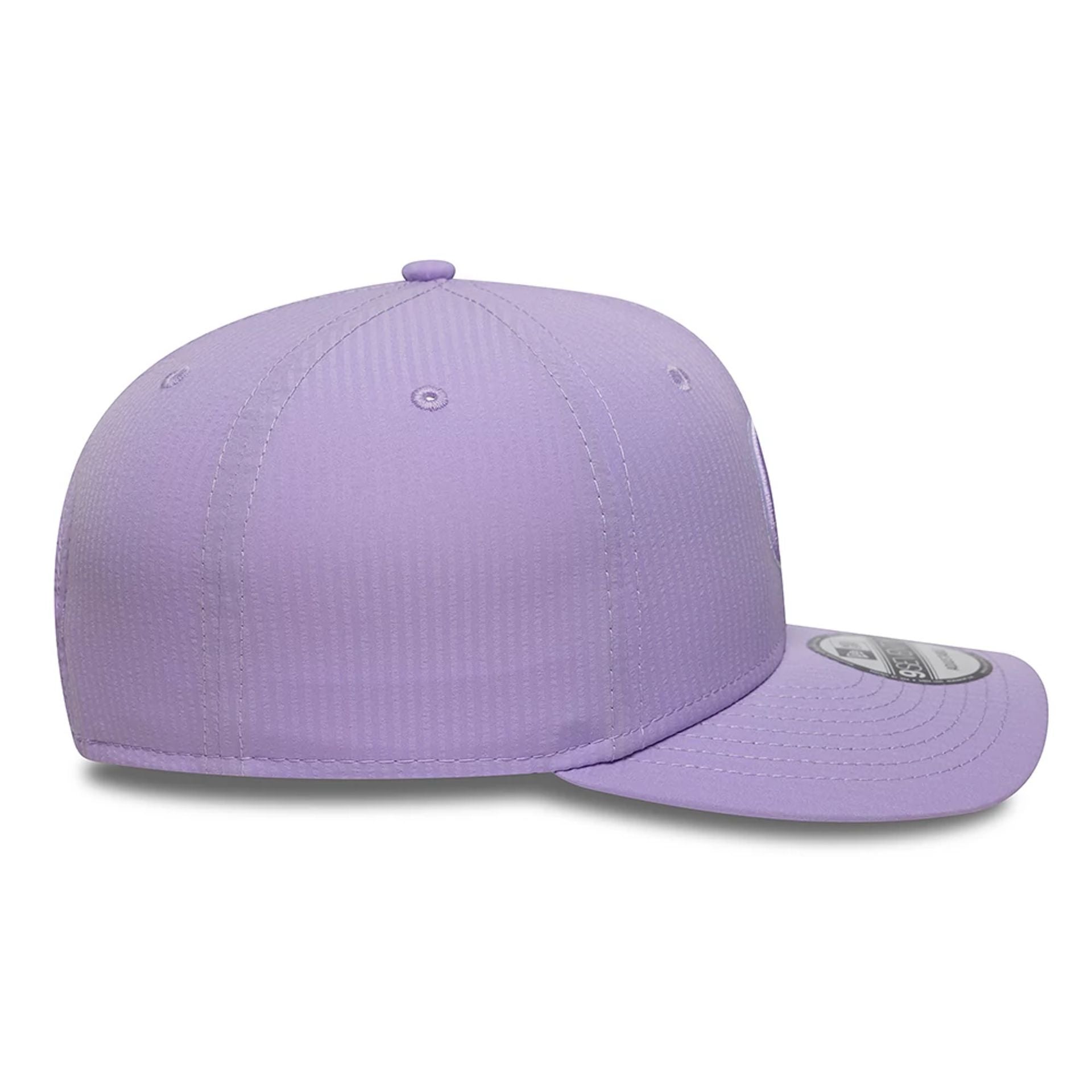 This is a Chicago Cubs Pastel Crepe Purple 9SEVENTY Stretch Snap Adjustable Cap 6