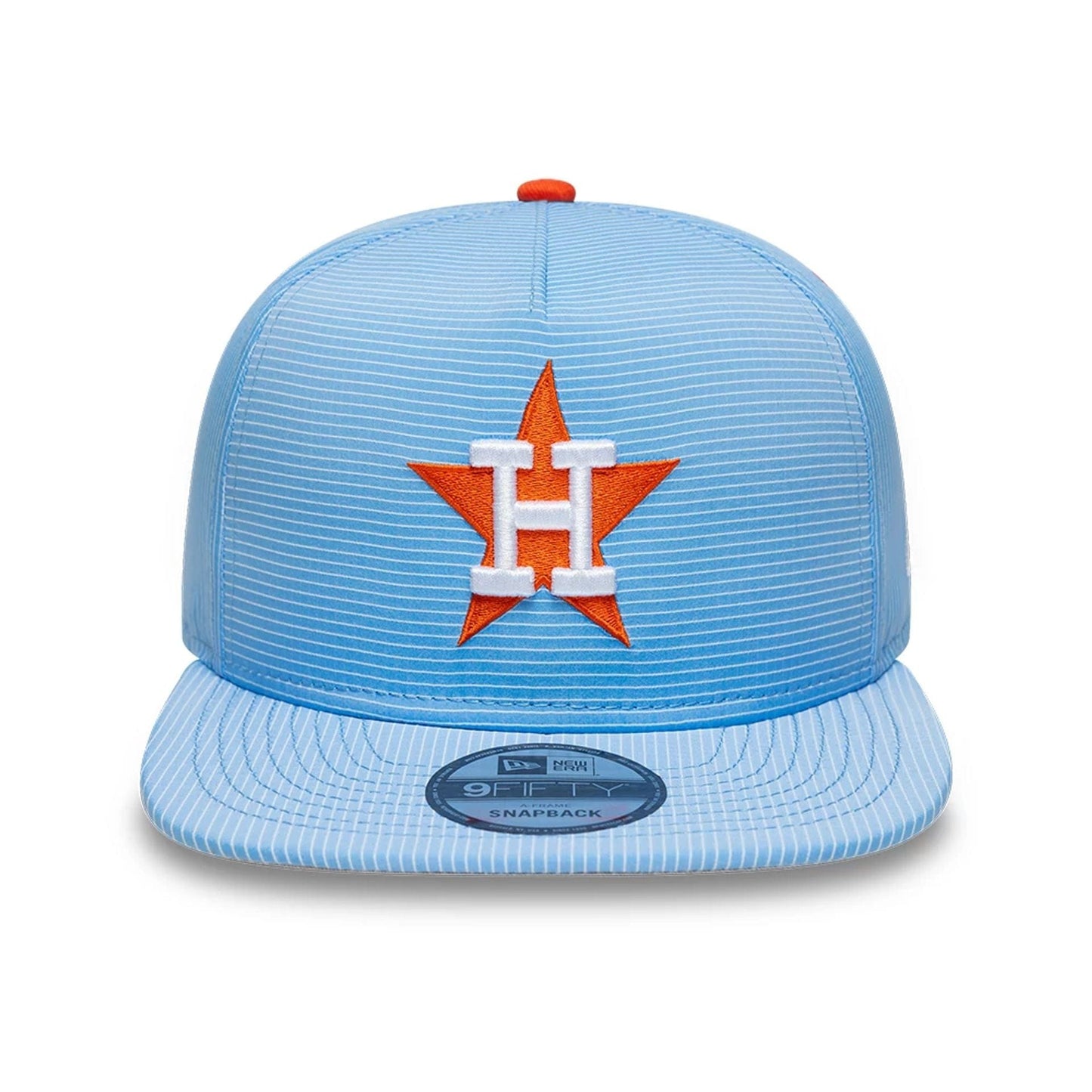 This is a Houston Astros Pinstripe Ripstop Blue 9FIFTY A-Frame Snapback Adjustable Cap 3