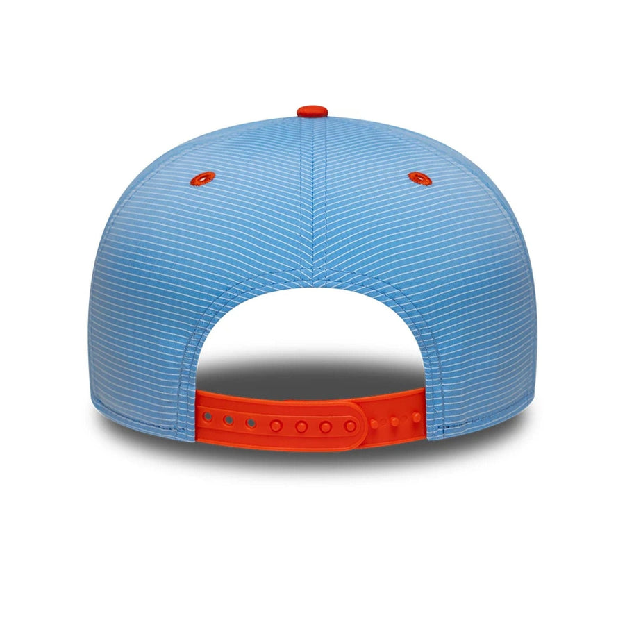 This is a Houston Astros Pinstripe Ripstop Blue 9FIFTY A-Frame Snapback Adjustable Cap 5