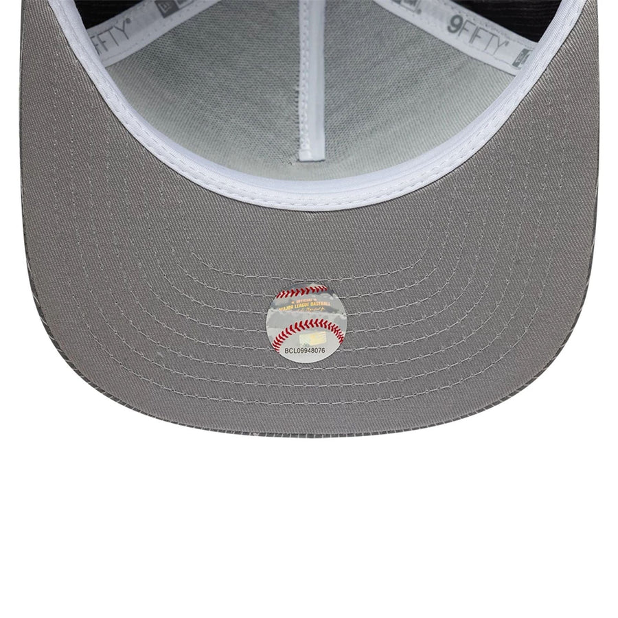 This is a LA Dodgers Pinstripe Ripstop Grey 9FIFTY A-Frame Snapback Adjustable Cap 7