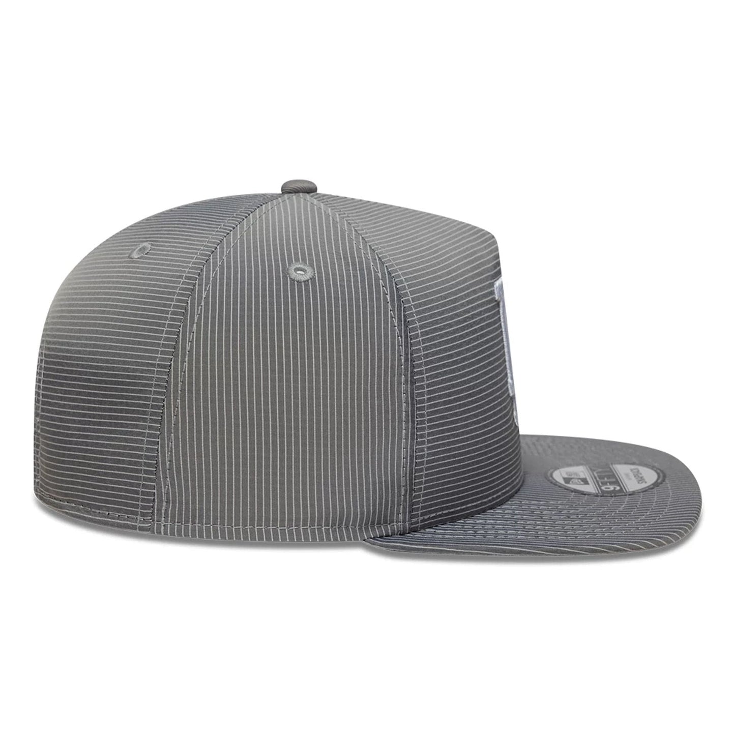 This is a LA Dodgers Pinstripe Ripstop Grey 9FIFTY A-Frame Snapback Adjustable Cap 5