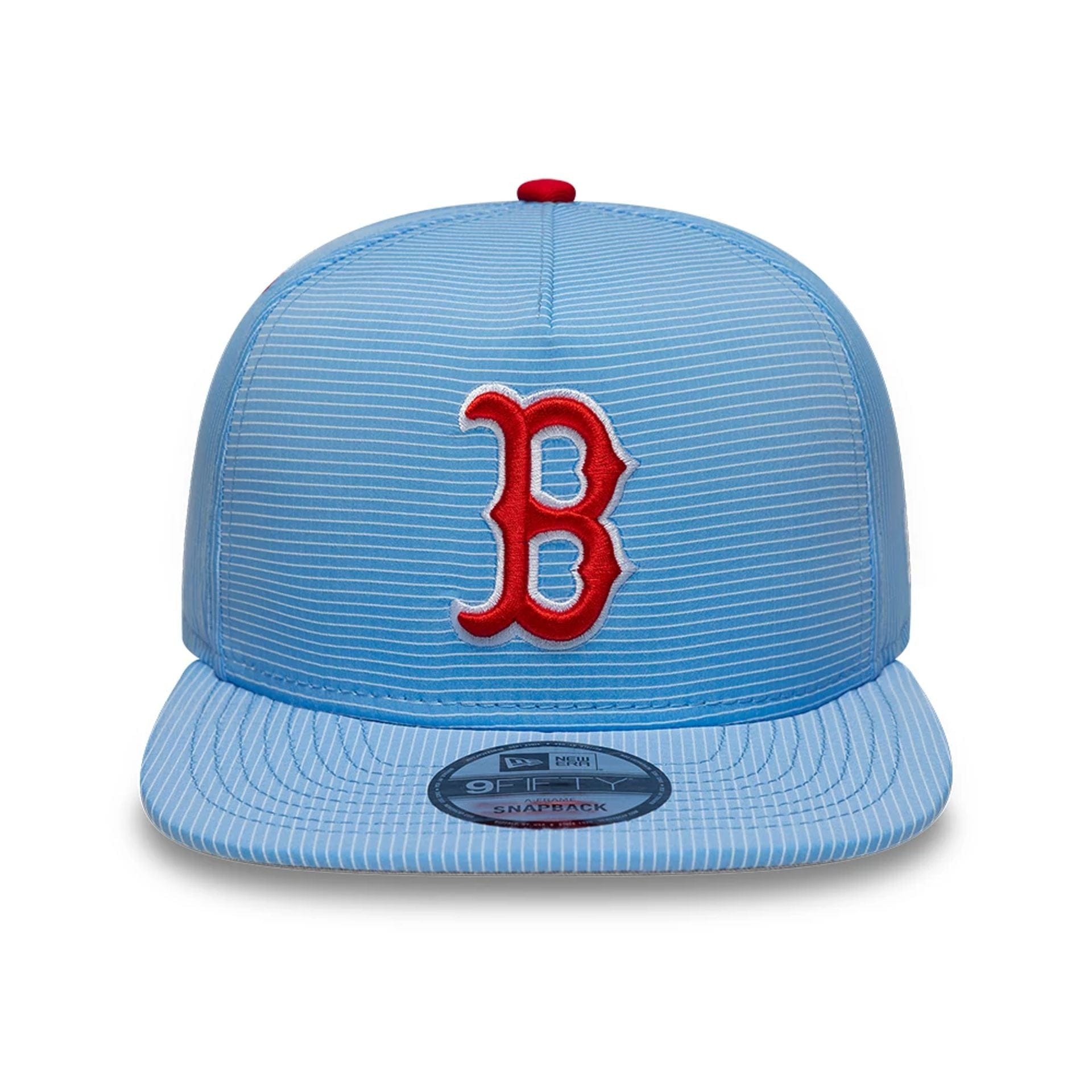 This is a Boston Red Sox Pinstripe Ripstop Blue 9FIFTY A-Frame Snapback Adjustable Cap 3
