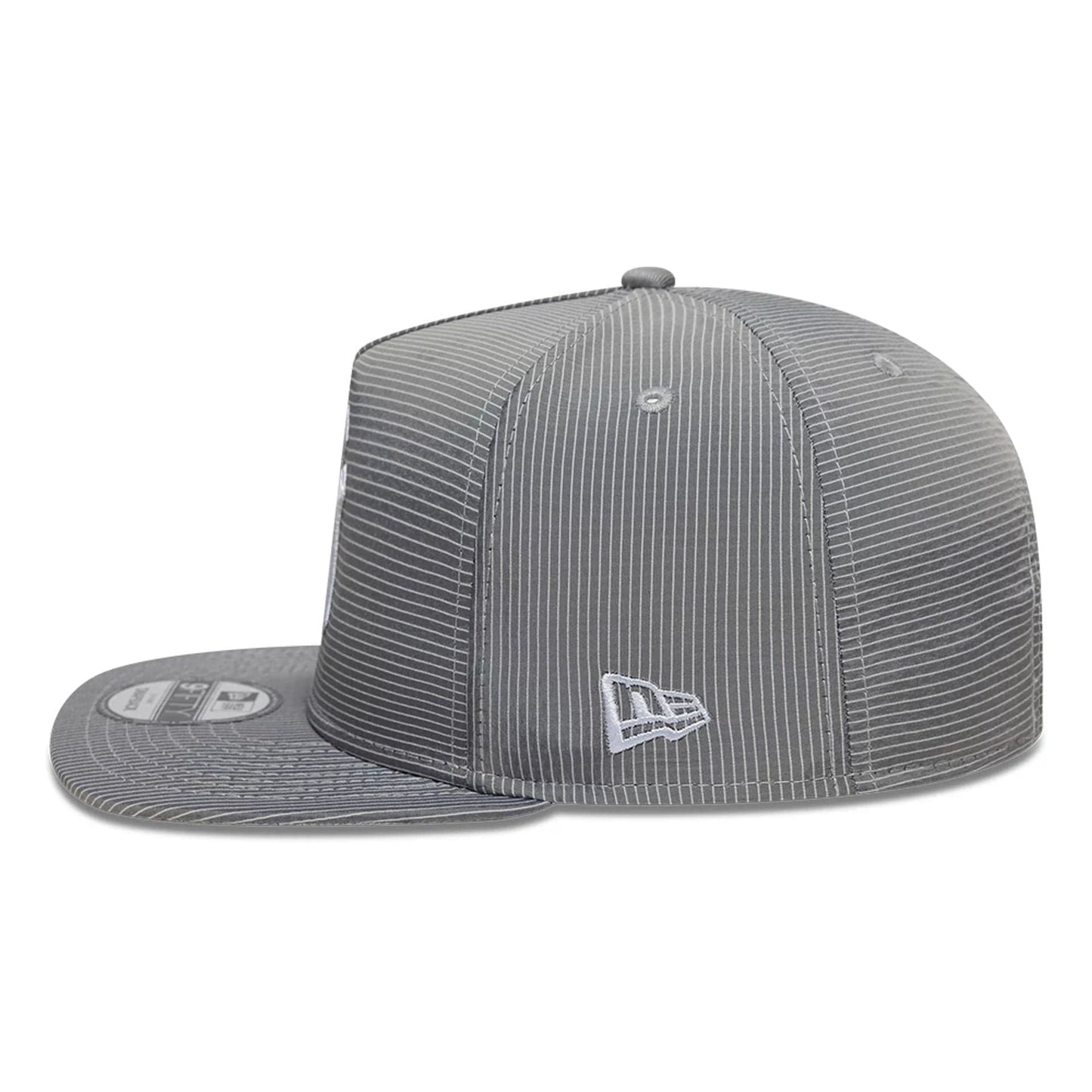 This is a New York Yankees Pinstripe Ripstop Grey9FIFTY A-Frame Snapback Adjustable Cap 5